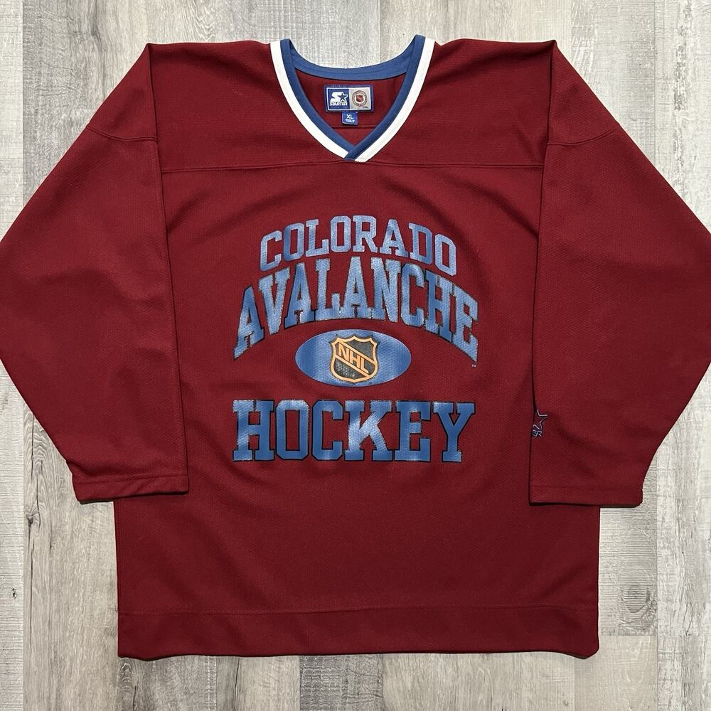 Starter Vintage NHL Colorado Avalanche Maroon NHL Hockey Jersey Men's Size XL